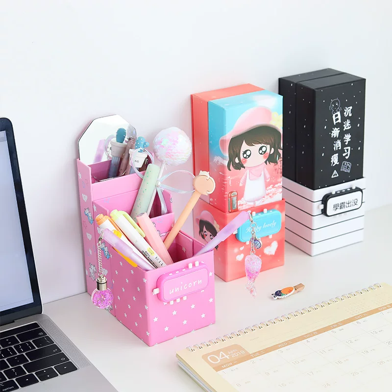Universal capacious children's cute fresh pencil case for students