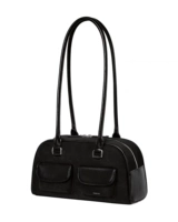 Черная цельная кожа