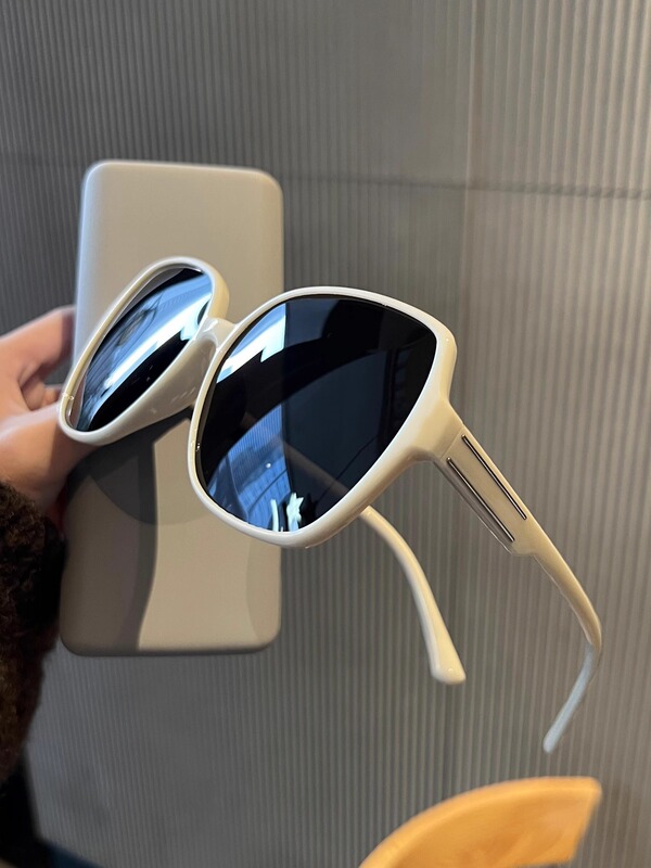 Noulli/Off-White Polarized Sunglasses for Women, High-End Style, Suitable for Driving, Makes Large Faces Look Slimmer, Unique Street Style Sunglasses