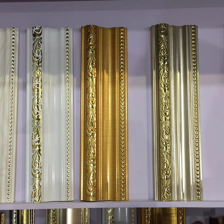 PVC Trim Line Background Wall Plaster Silver Color Border Strip Gold Anchow Tail Press Side Embossed Frames Wire Eurostyle Waist Line