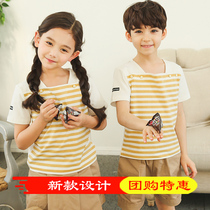  Kindergarten garden clothes summer clothes short-sleeved primary school uniforms childrens class clothes summer graduation sportswear British style