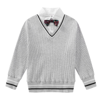  Primary school school uniform class uniform Kindergarten garden uniform childrens fake two-piece long-sleeved bottoming shirt single British style pure cotton new