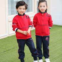 Kindergarten garden clothes spring and autumn clothes Childrens school uniforms Primary school class clothes suit sports teacher autumn pure cotton British style