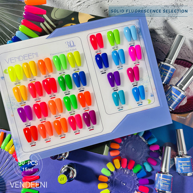 Vdn Neon Fluorescent Solid Color Nail Gel 2026 New Whitening Candy Color Nail Polish 30 Color Set Vdn Neon Fluorescent Solid Color Nail Gel 2026 New Whitening Candy Color Nail Polish 30 Color Set