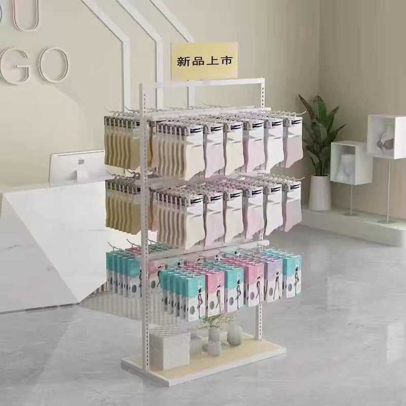 Socks Display Rack, Iron Art Slipper Rack, Glove Display Stand, Floor-Standing Multifunctional Adjustable Underwear Rack