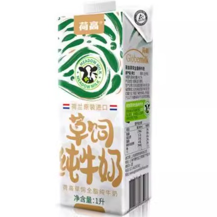 Hegao, Imported from the Netherlands, 3.7g Dutch Official Grass-Fed Whole Milk, 1L*6, High-Calcium Breakfast Milk