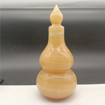 Natural jade rice yellow jade gourd feng shui ornaments living room bogushi office decoration housewarming opening gift