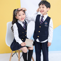 Kindergarten uniform Childrens games class uniform Chorus uniform Primary school performance uniform British style school uniform Spring and autumn suit