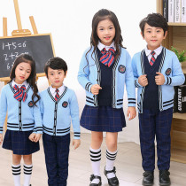 Kindergarten garden uniform Spring and autumn suit Sweater Autumn and winter clothes British College style boys and girls primary school childrens school uniform class uniform