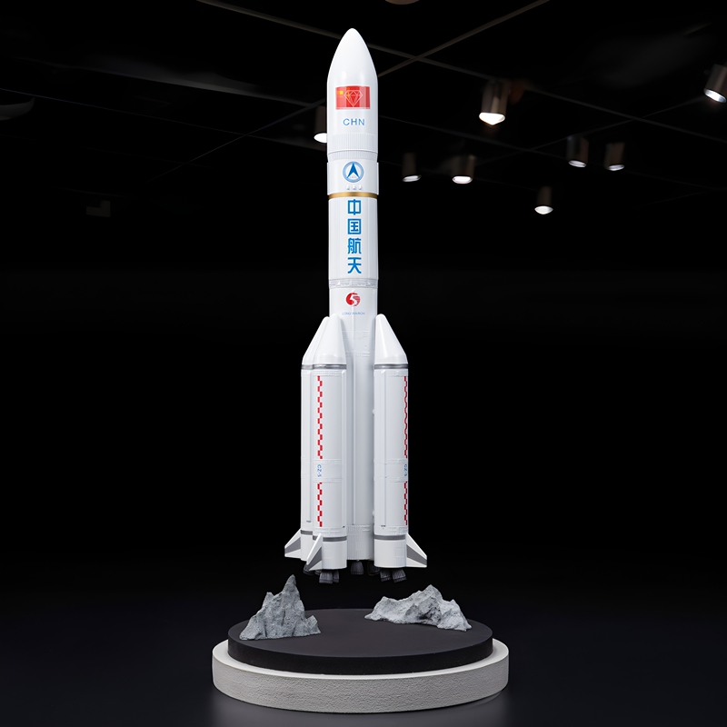 1:100 Long March 5 Rocket Model Alloy Aerospace Model Cz-5 Collectible Commemorative Educational Toy for Boys