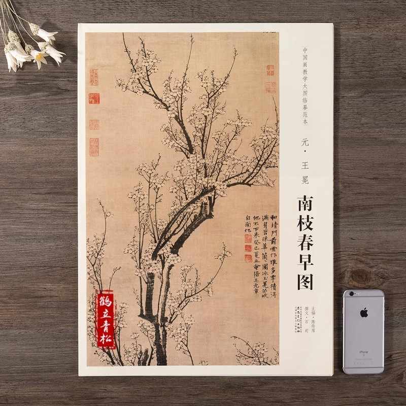 元 王冕 南枝春早圖 YS4936 掛軸 絹本 中華民國 國立故宮博物院蔵 株式