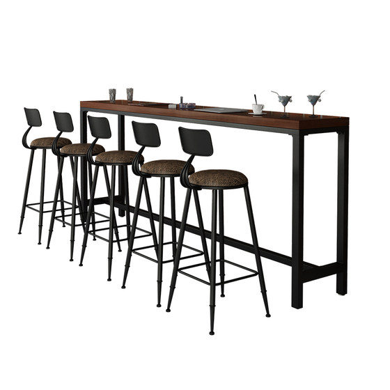 크리 에이 티브 단단한 벽걸이 형 바 테이블과 의자 조합 커피 숍 홈 바 테이블 밀크 티 숍 바 높은 테이블과 의자