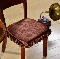 Thickened solid wood European dining chair cushion winter mahogany Chinese household dining table chair non-slip plush four seasons stool cushion