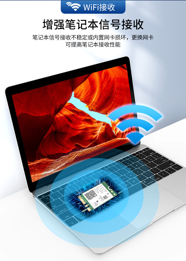 Адаптер USB 睿因ax3000m无线网卡wifi6e电竞游戏笔记本win10/11内置接口三频千兆高速m2/gnff插槽接口蓝牙5.2 wifi接收器 Wavlink