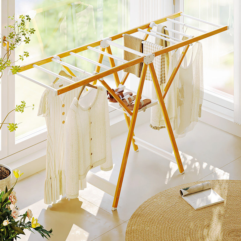 Gomei Clothes Hanger Floor Folding Home Balcony Aluminum Alloy Sunning Hanger Sunburn Indoor Clotheshorse-Taobao