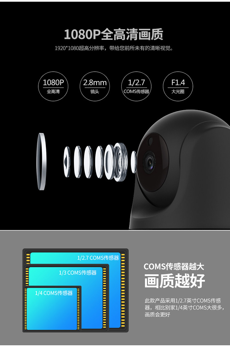 IP-камера vstarcam威视达康网络360度全景无线家用远程高清夜视监控摄像头