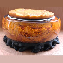 Large crystal ashtray household living room office creative personality metal slot with sophisticated Chinese retro