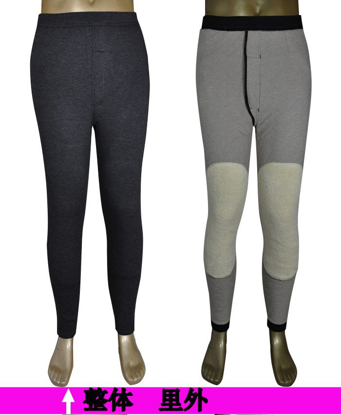 Mây tuyết Mông cổ quần alpaca ấm Cộng với miếng đệm đầu gối quần cotton nam 6827 Quần legging cạp cao ba lớp nữ 6826 - Quần nóng lên quần legging nữ cạp cao