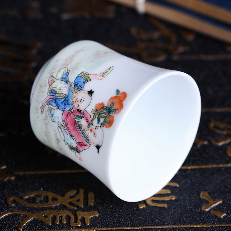 Offered home - cooked in jingdezhen porcelain pure manual handless small bowl famille rose porcelain sample tea cup masters cup kung fu a cup of tea cups