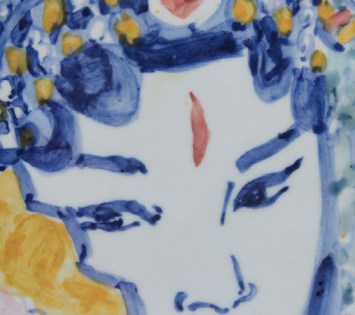 Offered home - cooked made in the jingdezhen famous Tang Shengyao hand - made adornment blue and white porcelain plate painting [struck] collection