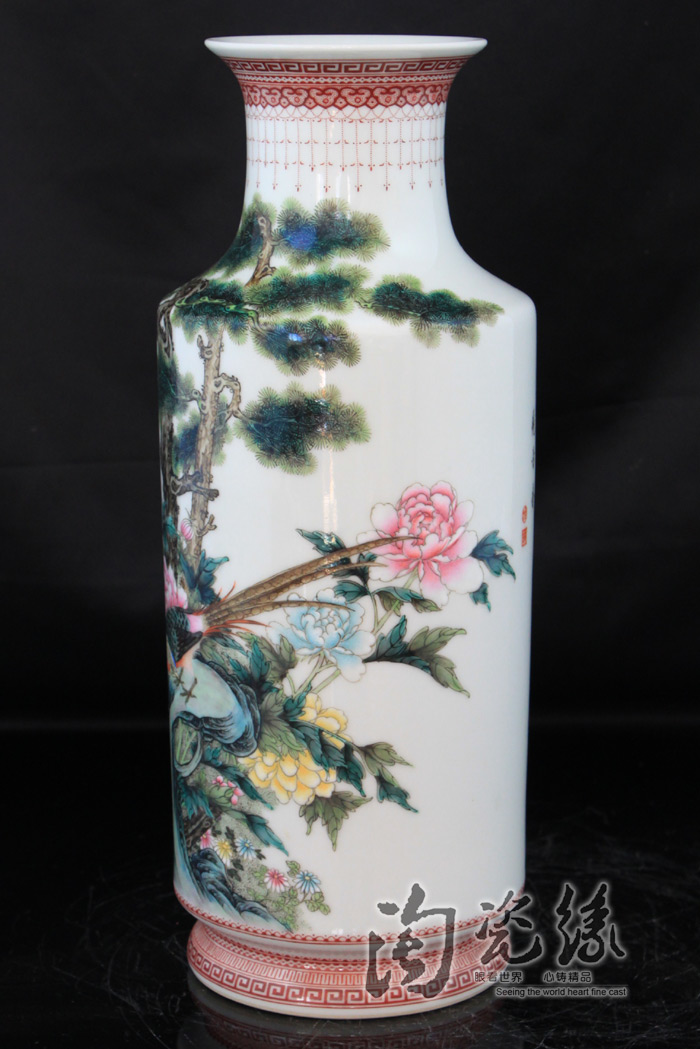 Offered home - cooked in jingdezhen porcelain hand - made famille rose porcelain vase art home furnishings ceramics furnishing articles by hand