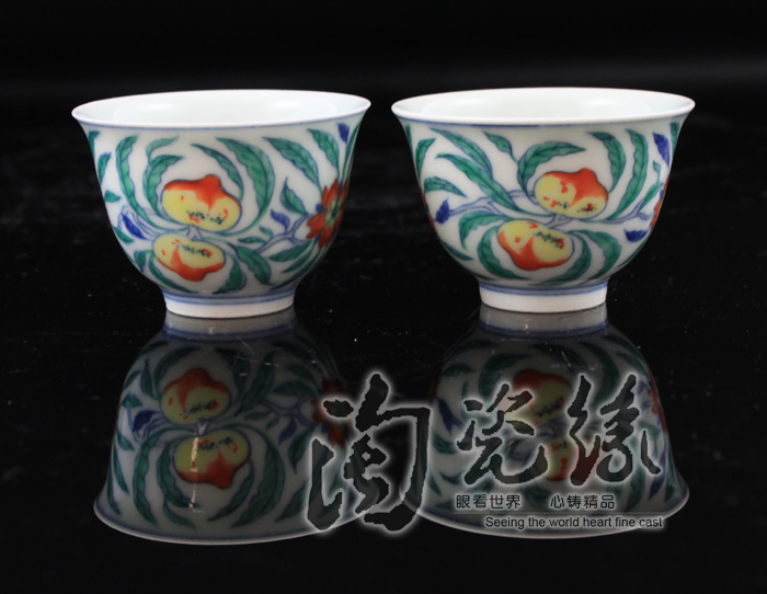 Offered home - cooked in jingdezhen blue and white sample tea cup single bucket color porcelain tea set hand - made of CPU use manually handless small