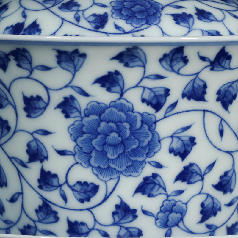 Offered home - cooked three tureen tea only hand - made ceramic cups of blue and white porcelain in jingdezhen porcelain tea tea bowl bowl