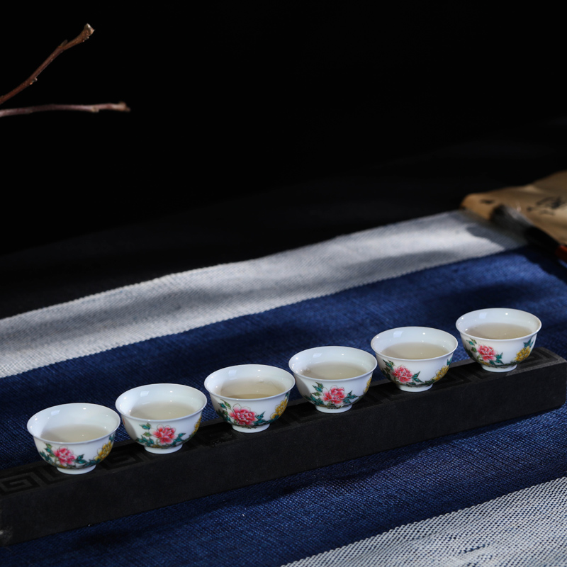 Offered home - cooked in jingdezhen porcelain sample tea cup teacups hand - made pastel masters cup bowl checking ceramic tea, tea light