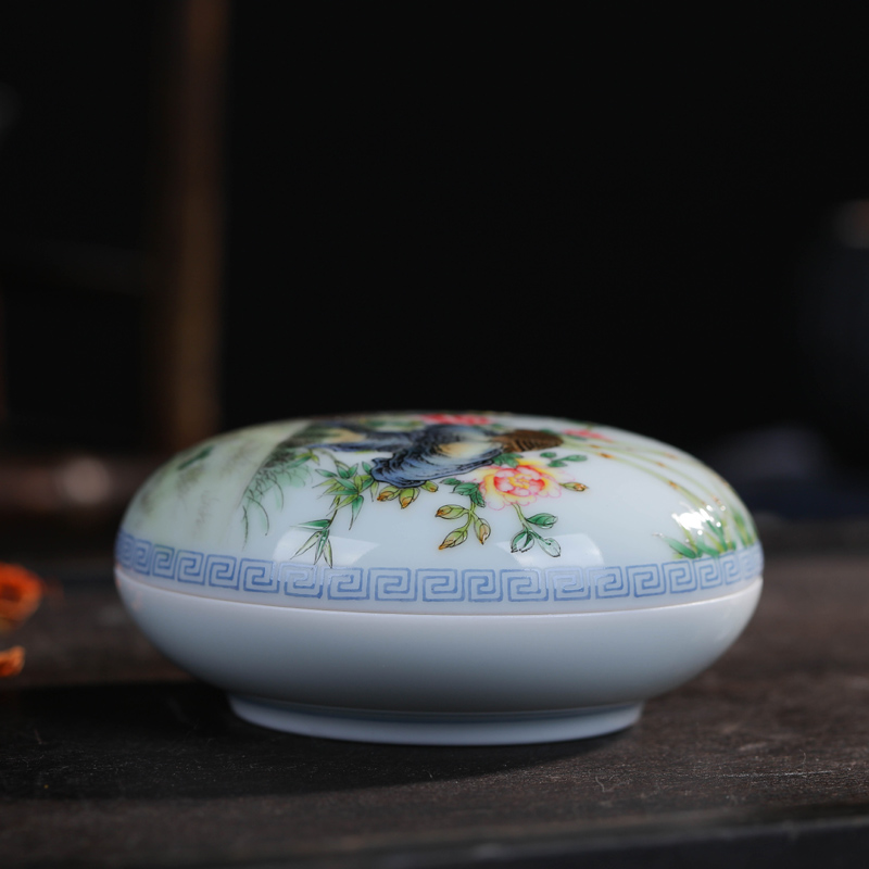 Offered home - cooked hand - made in jingdezhen porcelain jewelry box manual colored enamel porcelain home furnishing articles Gao Shangli inkpad boxes