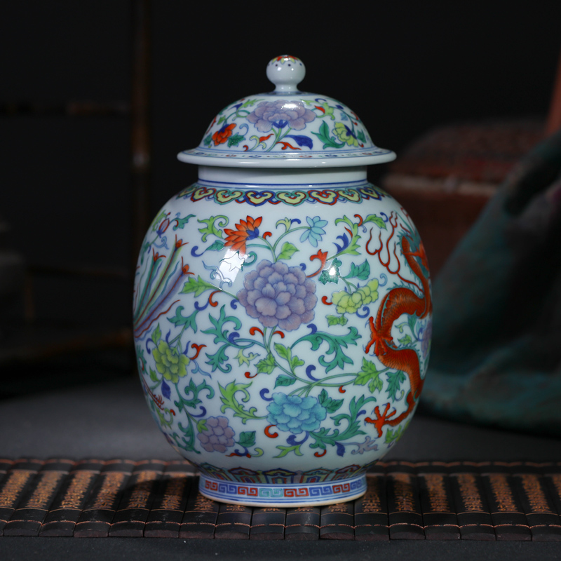 Offered home - cooked hand blue and white porcelain in jingdezhen porcelain tea pot CangChun checking ceramic tea set tea bucket storage tank