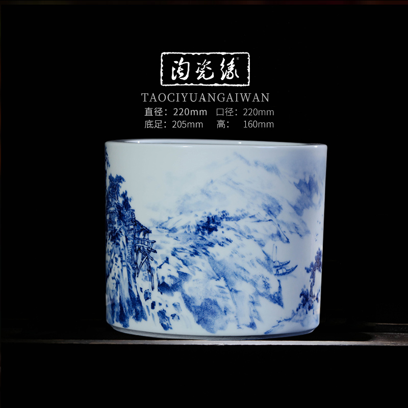 Offered home - cooked YuJinChang checking ceramic vases, jingdezhen porcelain vase furnishing articles in "four art hand - made of blue and white porcelain