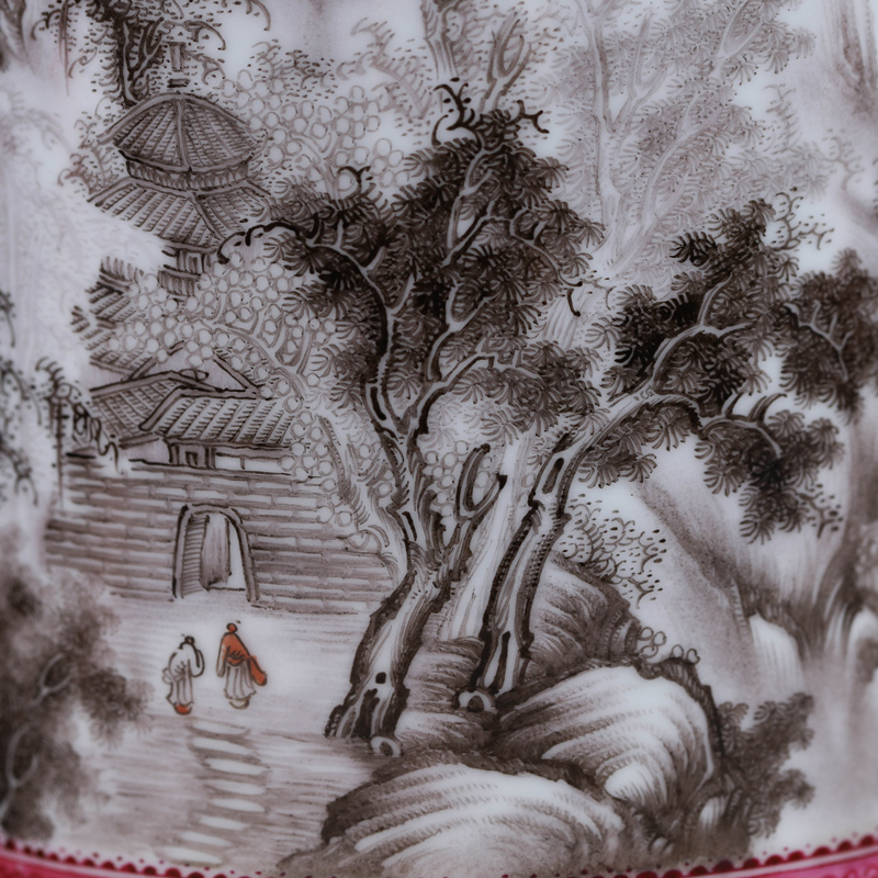 Offered home - cooked brush pot stationery furnishing articles in the manual "four appliance hand - made ceramic famille rose decoration art household act the role ofing is tasted