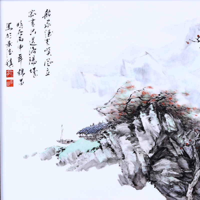 Offered home - cooked adornment in jingdezhen porcelain painting YuJinChang manual ceramic art home furnishing articles central scroll painting collection
