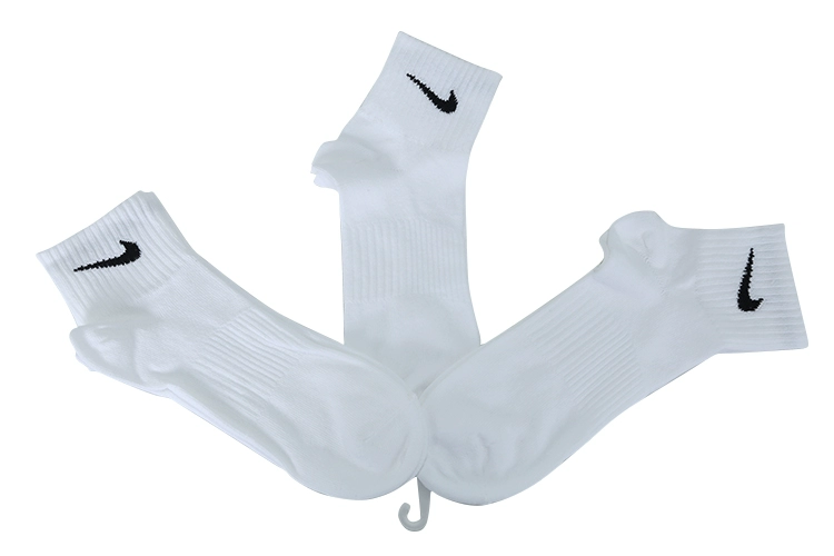 Nike ba đôi vớ thể thao nam vớ bóng rổ thấm mồ hôi dày vớ cotton chạy SX5546-010 - Vớ thể thao tất nike cao cổ