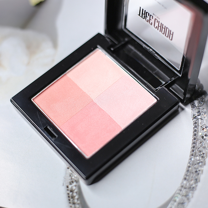 Treechada Thái bốn màu má hồng kẻ sọc nướng rouge trang điểm nude tự nhiên kéo dài nổi bật ngọc trai - Blush / Cochineal bảng má hồng