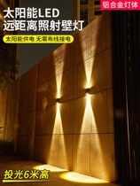 LED American double head wall lamp minimalist single head spotlight up and down bidirectional irradiation lamp external wall Wall Pillar Irradiation Lamp