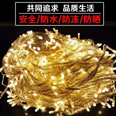 Lantern flashing lights string starry outdoor tree hanging Spring Festival balcony Billboard colorful outdoor Net red decoration Chinese New Year