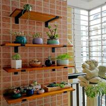 Perforated Wall Shelf Kitchen Partitions Wood Lined Shelf Bookshelf Wall-mounted Wall Living Room Laminate Wall Shelf