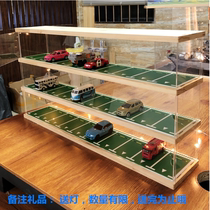 Blind box containing show shelf Single with lamp hand holding exhibition stand wooden product acrylic hanging wall car model containing