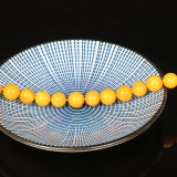 Натуральные янтарные бусины из воскового агата, украшение-шарик, четки бодхи, аксессуар, ювелирное украшение