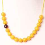 Натуральные янтарные бусины из воскового агата, украшение-шарик, четки бодхи, аксессуар, ювелирное украшение