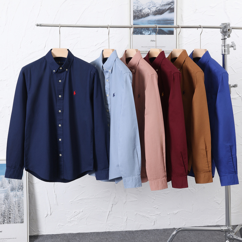 North American Genuine Ralph Lauren Long-Sleeved Shirt for Men, High-End Rl Autumn and Winter Style, Pure Cotton, No-Iron, Pony Logo Paul Shirt North American Genuine Ralph Lauren Long-Sleeved Shirt for Men, High-End Rl Autumn and Winter Style, Pure Cotton, No-Iron, Pony Logo Paul Shirt