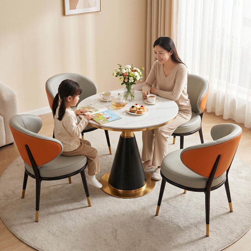 Rock Slab Reception Balcony Table and Chair Set, Small Apartment Three-Piece Set, Table and Chairs for Reception, Milk Tea, Business Use, Small Round Table Rock Slab Reception Balcony Table and Chair Set, Small Apartment Three-Piece Set, Table and Chairs for Reception, Milk Tea, Business Use, Small Round Table