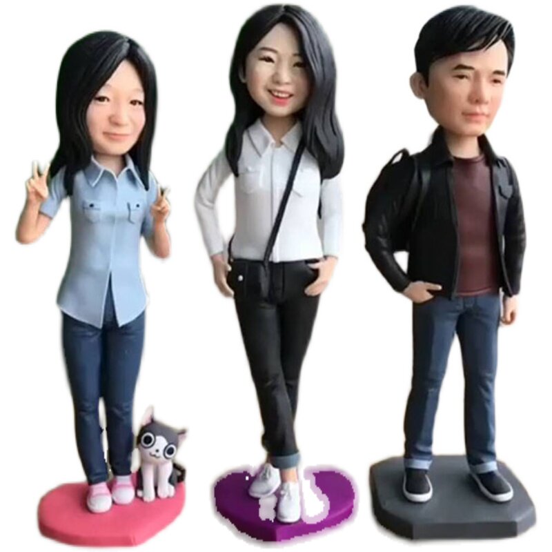Clay man real person custom soft pottery doll doll photo custom pinched doll couple wedding birthday ceremony