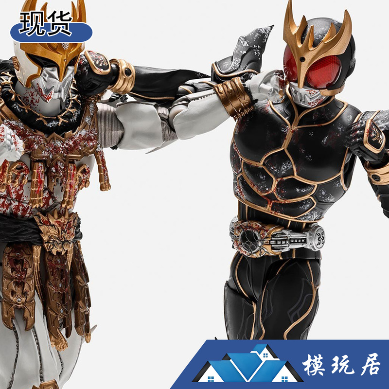 In Stock Bandai Shf Real Bone Sculpture Kamen Rider Kamenjou Kyuurokage Death Duel Set