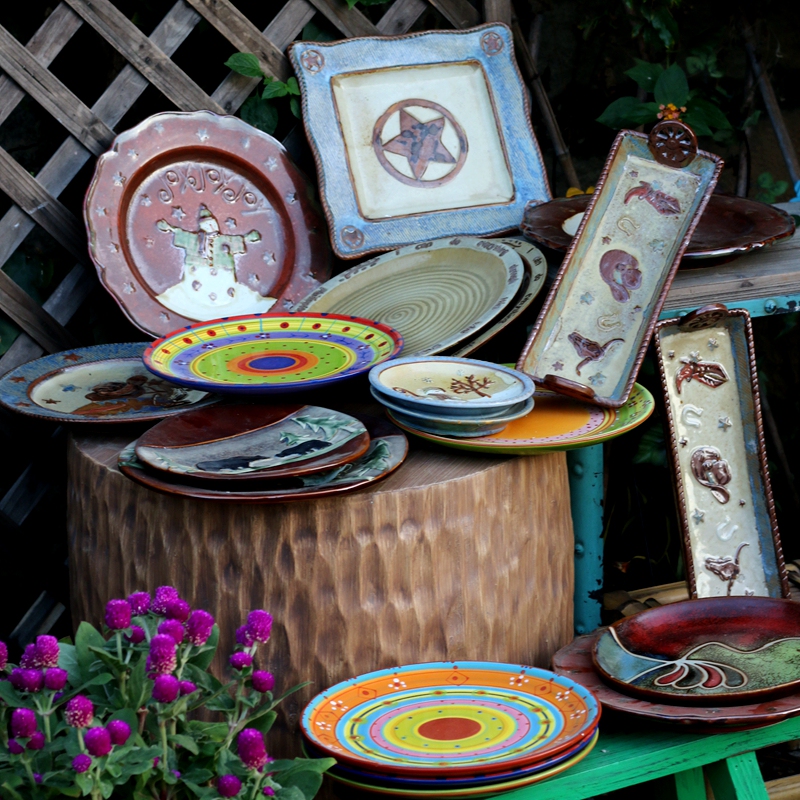 Underglaze Blue American Ceramic Tableware Plate Hand-Painted Fruit Plate Snack Cake Plate Flat Plate Red Christmas Decoration Underglaze Blue American Ceramic Tableware Plate Hand-Painted Fruit Plate Snack Cake Plate Flat Plate Red Christmas Decoration
