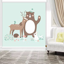 Cartoon roller blinds Curtain shading childrens room Roll-pull lifting free hole girl toilet Bathroom curtain decoration