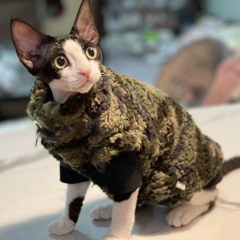 Cattle-free clothes Sfinkestevin Koenis Abby Winter thickening Camouflage Lamb Vest Need to be inner