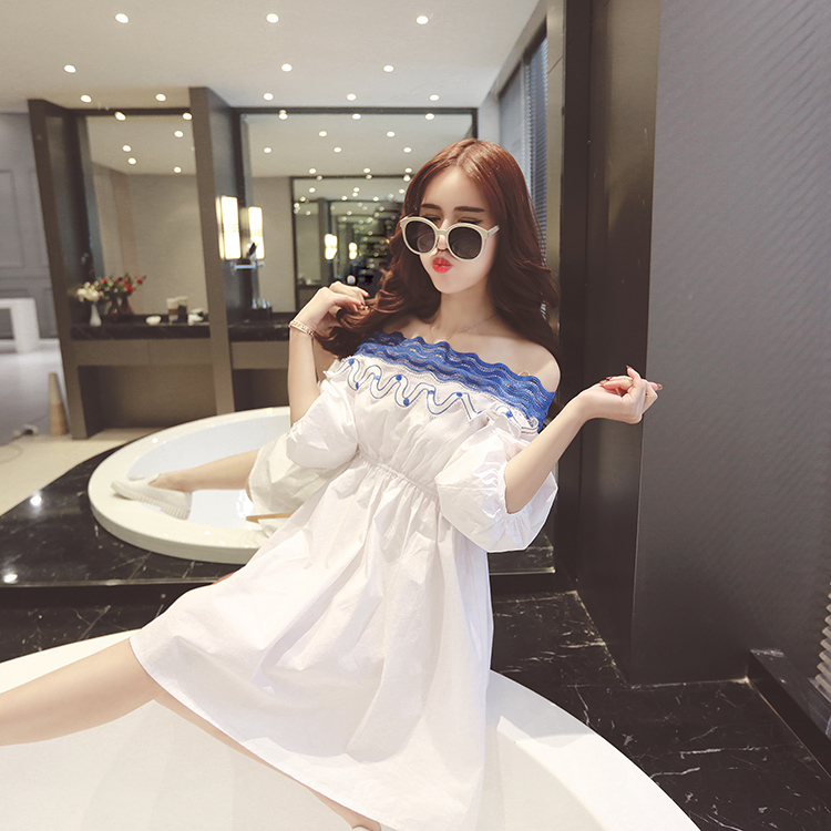 Mùa xuân mới sản phẩm mới 2019 từ cổ áo quây siêu cổ tích nhỏ váy tươi trẻ em mùa hè đi biển - Sản phẩm HOT áo đầm