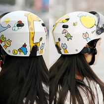 VAR animal Taiwan electric battery car helmet gray men and women winter warm cartoon cute sunscreen helmet